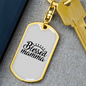 Blessed Mamma Mom Keychain Stainless Steel or 18k Gold Dog Tag Keyring-Express Your Love Gifts