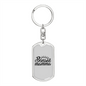 Blessed Mamma Mom Keychain Stainless Steel or 18k Gold Dog Tag Keyring-Express Your Love Gifts