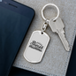 Blessed Mamma Mom Keychain Stainless Steel or 18k Gold Dog Tag Keyring-Express Your Love Gifts