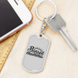 Blessed Mamma Mom Keychain Stainless Steel or 18k Gold Dog Tag Keyring-Express Your Love Gifts