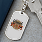 Blessed Mom Heart Keychain Stainless Steel or 18k Gold Dog Tag Keyring-Express Your Love Gifts