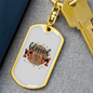 Blessed Mom Heart Keychain Stainless Steel or 18k Gold Dog Tag Keyring-Express Your Love Gifts