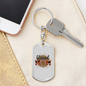 Blessed Mom Heart Keychain Stainless Steel or 18k Gold Dog Tag Keyring-Express Your Love Gifts