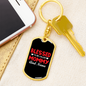 Blessed Mommy and Nana Keychain Stainless Steel or 18k Gold Dog Tag Keyring-Express Your Love Gifts