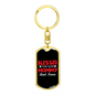 Blessed Mommy and Nana Keychain Stainless Steel or 18k Gold Dog Tag Keyring-Express Your Love Gifts