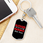 Blessed Mommy and Nana Keychain Stainless Steel or 18k Gold Dog Tag Keyring-Express Your Love Gifts