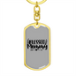 Blessed Mommy Keychain Stainless Steel or 18k Gold Dog Tag Keyring-Express Your Love Gifts