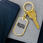 Blessed Mommy Keychain Stainless Steel or 18k Gold Dog Tag Keyring-Express Your Love Gifts