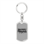 Blessed Mommy Keychain Stainless Steel or 18k Gold Dog Tag Keyring-Express Your Love Gifts