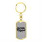 Blessed Mommy Keychain Stainless Steel or 18k Gold Dog Tag Keyring-Express Your Love Gifts