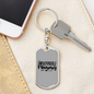 Blessed Mommy Keychain Stainless Steel or 18k Gold Dog Tag Keyring-Express Your Love Gifts