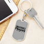 Blessed Mommy Keychain Stainless Steel or 18k Gold Dog Tag Keyring-Express Your Love Gifts