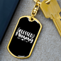 Blessed Mommy White Keychain Stainless Steel or 18k Gold Dog Tag Keyring-Express Your Love Gifts