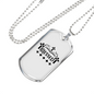 Blessed Necklace Stainless Steel or 18k Gold Dog Tag 24" Chain-Express Your Love Gifts