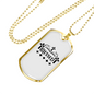 Blessed Necklace Stainless Steel or 18k Gold Dog Tag 24" Chain-Express Your Love Gifts