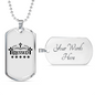Blessed Necklace Stainless Steel or 18k Gold Dog Tag 24" Chain-Express Your Love Gifts