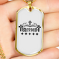 Blessed Necklace Stainless Steel or 18k Gold Dog Tag 24" Chain-Express Your Love Gifts