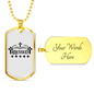 Blessed Necklace Stainless Steel or 18k Gold Dog Tag 24" Chain-Express Your Love Gifts