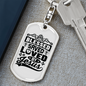 Blessed Saved Loved Black Keychain Stainless Steel or 18k Gold Dog Tag Keyring-Express Your Love Gifts