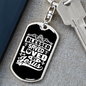 Blessed Saved Loved Keychain Stainless Steel or 18k Gold Dog Tag Keyring-Express Your Love Gifts