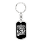 Blessed Saved Loved Keychain Stainless Steel or 18k Gold Dog Tag Keyring-Express Your Love Gifts
