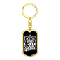 Blessed Saved Loved Keychain Stainless Steel or 18k Gold Dog Tag Keyring-Express Your Love Gifts