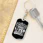 Blessed Saved Loved Keychain Stainless Steel or 18k Gold Dog Tag Keyring-Express Your Love Gifts