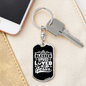 Blessed Saved Loved Keychain Stainless Steel or 18k Gold Dog Tag Keyring-Express Your Love Gifts