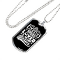 Blessed Saved Loved Necklace Stainless Steel or 18k Gold Dog Tag 24" Chain-Express Your Love Gifts