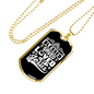 Blessed Saved Loved Necklace Stainless Steel or 18k Gold Dog Tag 24" Chain-Express Your Love Gifts