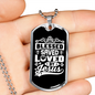 Blessed Saved Loved Necklace Stainless Steel or 18k Gold Dog Tag 24" Chain-Express Your Love Gifts