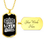 Blessed Saved Loved Necklace Stainless Steel or 18k Gold Dog Tag 24" Chain-Express Your Love Gifts