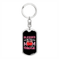 Blessed To Be Called Mom and Nana Keychain Stainless Steel or 18k Gold Dog Tag Keyring-Express Your Love Gifts
