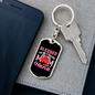 Blessed To Be Called Mom and Nana Keychain Stainless Steel or 18k Gold Dog Tag Keyring-Express Your Love Gifts