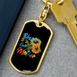 Blessed to be Called Mother Flowers Mom Keychain Stainless Steel or 18k Gold Dog Tag Keyring-Express Your Love Gifts