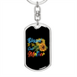 Blessed to be Called Mother Flowers Mom Keychain Stainless Steel or 18k Gold Dog Tag Keyring-Express Your Love Gifts