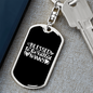 Blessed to be Called Nanny White Mom Keychain Stainless Steel or 18k Gold Dog Tag Keyring-Express Your Love Gifts