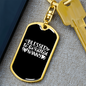 Blessed to be Called Nanny White Mom Keychain Stainless Steel or 18k Gold Dog Tag Keyring-Express Your Love Gifts