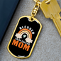 Blessed to be Mom Keychain Stainless Steel or 18k Gold Dog Tag Keyring-Express Your Love Gifts