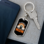 Blessed to be Mom Keychain Stainless Steel or 18k Gold Dog Tag Keyring-Express Your Love Gifts