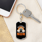 Blessed to be Mom Keychain Stainless Steel or 18k Gold Dog Tag Keyring-Express Your Love Gifts
