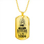 Blessing In The Storm Necklace Stainless Steel or 18k Gold Dog Tag 24" Chain-Express Your Love Gifts