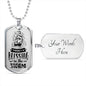 Blessing In The Storm Necklace Stainless Steel or 18k Gold Dog Tag 24" Chain-Express Your Love Gifts