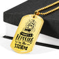Blessing In The Storm Necklace Stainless Steel or 18k Gold Dog Tag 24" Chain-Express Your Love Gifts