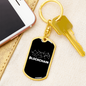 Blockchain Crypto Keychain Stainless Steel or 18k Gold Dog Tag Keyring-Express Your Love Gifts
