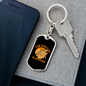 Blockchain Wolf Crypto Keychain Stainless Steel or 18k Gold Dog Tag Keyring-Express Your Love Gifts