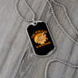 Blockchain Wolf Crypto Necklace Stainless Steel or 18k Gold Dog Tag 24" Chain-Express Your Love Gifts