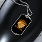 Blockchain Wolf Crypto Necklace Stainless Steel or 18k Gold Dog Tag 24" Chain-Express Your Love Gifts