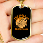 Blockchain Wolf Crypto Necklace Stainless Steel or 18k Gold Dog Tag 24" Chain-Express Your Love Gifts
