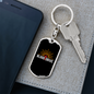 Blood Drive Cross Keychain Stainless Steel or 18k Gold Dog Tag Keyring-Express Your Love Gifts